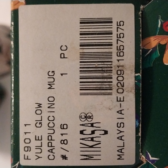 Mikasa French Countryside Yule Glow holiday cappuccino 2 mugs - Picture 2 of 7